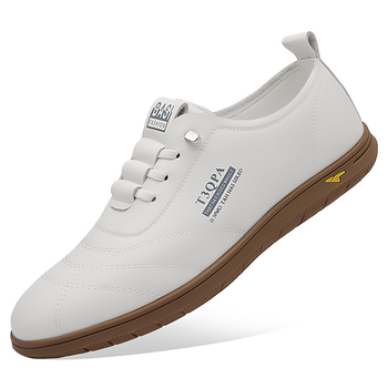 Νέα ανδρικά casual παπούτσια με στρογγυλό κεφάλι, μοντέρνα ανδρικά παπούτσια, μικρά λευκά παπούτσια, δερμάτινα παπούτσια από το εργοστάσιο, απευθείας χονδρική πώληση 9173