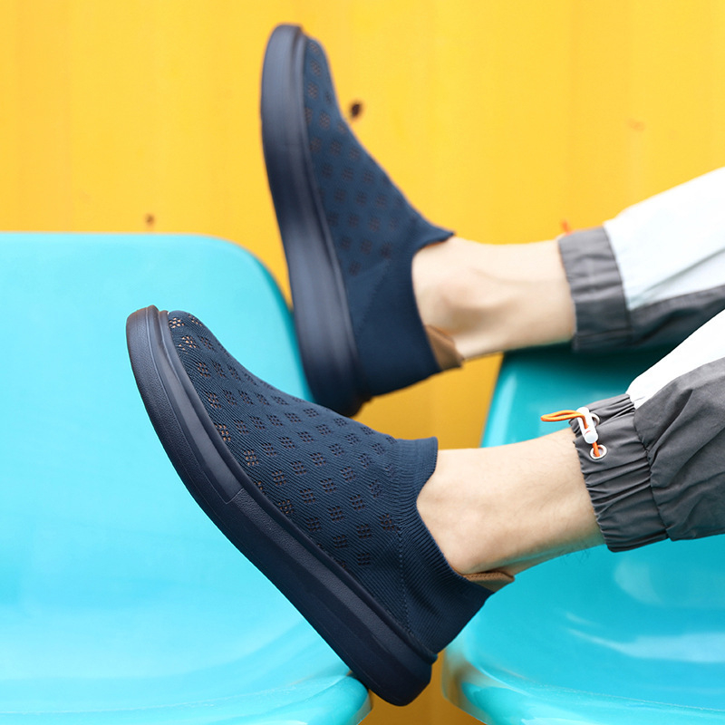 Pantofi sport ultra-ușori pentru bărbați, de primăvară și vară 2022, transfrontalieri, sport, agrement, țesături, respirabili, ușori, pentru alergare, comerț exterior, șosete negre