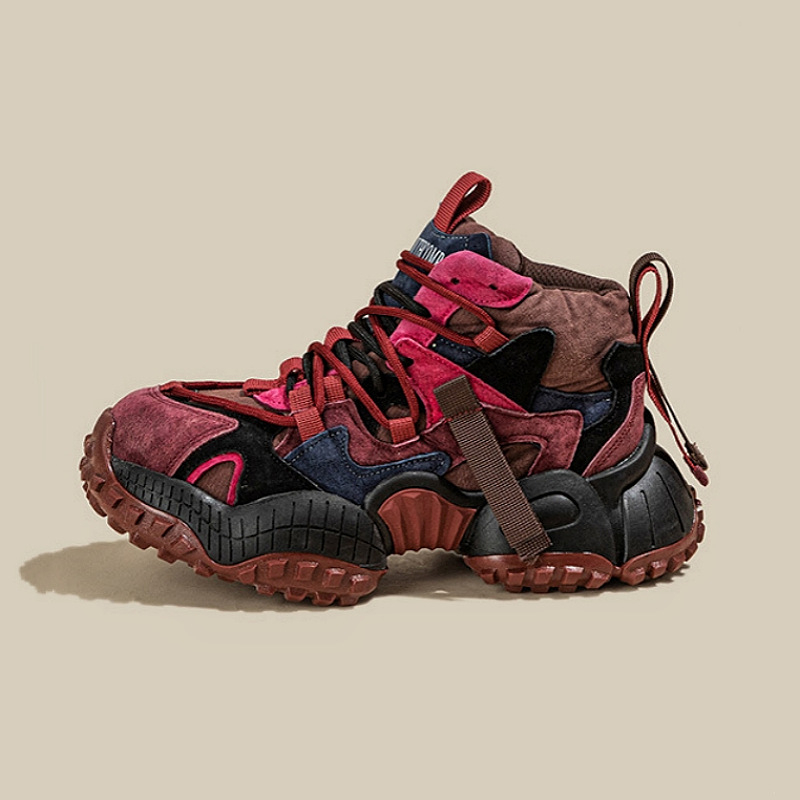 European Station High-top Torre Shoes vīriešu 2025. gada jauni, bieza zoles retro stila, moderni, nišas pavasara ikdienas apavi.