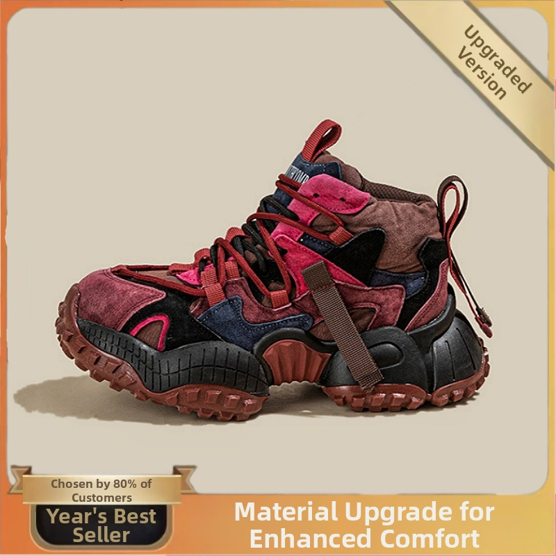 European Station High-top Torre Shoes vīriešu 2025. gada jauni, bieza zoles retro stila, moderni, nišas pavasara ikdienas apavi.