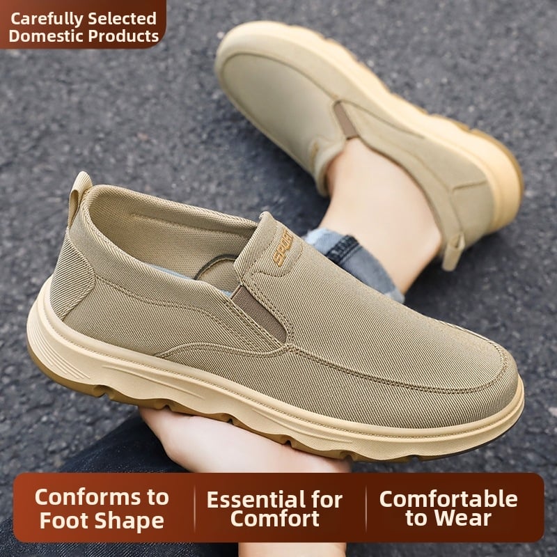 Pantofi sport pentru bărbați, pantofi sport de primăvară, respirabili, din pânză Old Beijing, pantofi sport transfrontalieri, pantofi sport ușori și ușori, cu gura mică, en-gros
