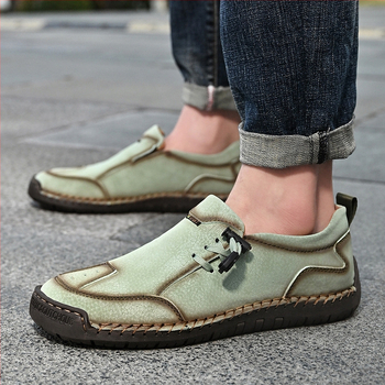 Νέα Ανδρικά Χαμηλά Παπούτσια Άνοιξης 2024, Δερμάτινα Παπούτσια, Μεγάλα Ανδρικά, Μαλακό Κάτω Μέτωπο, Μαλακό Τοπ, Σλιπ-ον, Μοντέρνα, Καθημερινά Παπούτσια