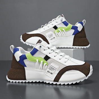 Európske pánske topánky 2024 Nové jesenné priedušné cezhraničné veľké športové ležérne topánky s taškou a podrážkou Módny trend