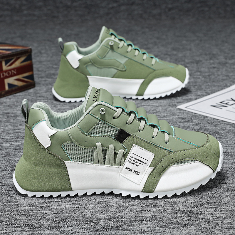 Európske pánske topánky 2024 Nové jesenné priedušné cezhraničné veľké športové ležérne topánky s taškou a podrážkou Módny trend