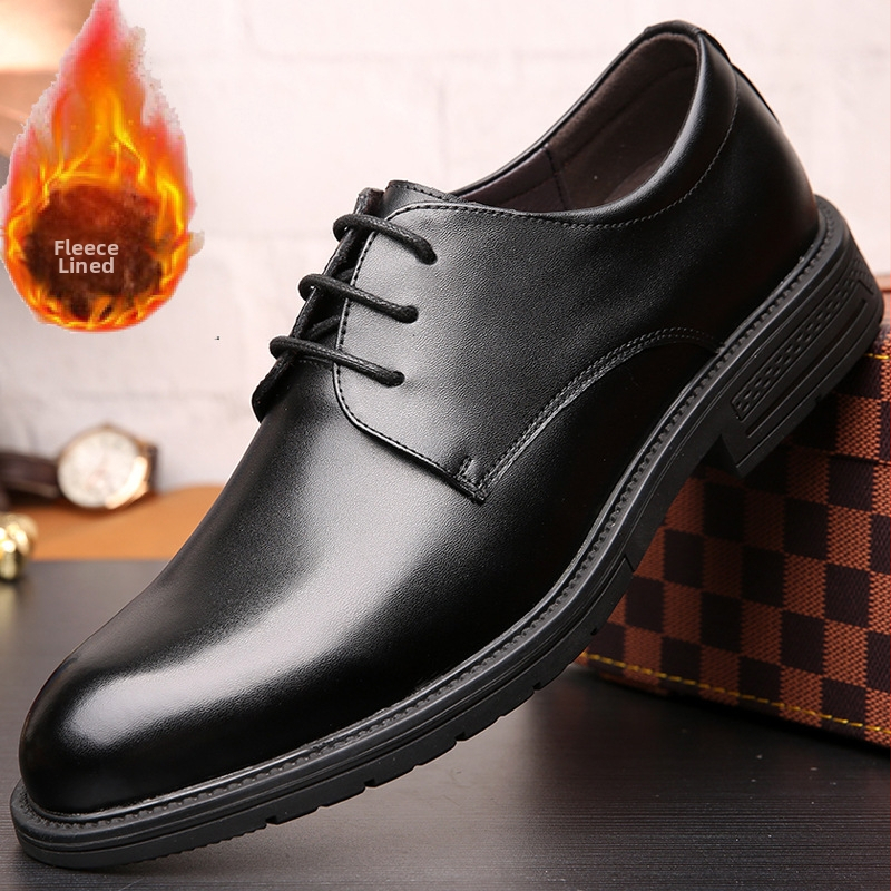 Jesenné/zimné pánske topánky s flísovou podšívkou na rok 2025, teplé, formálne, ležérne, kožené topánky v britskom štýle, veľké veľkosti, s prešívaním