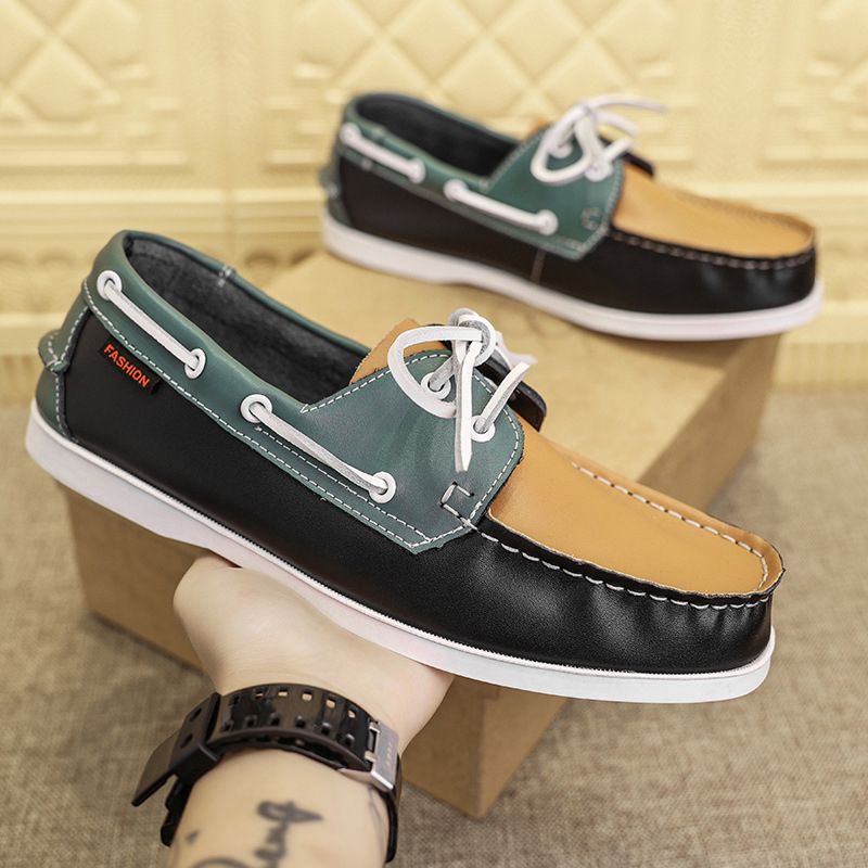 Vīriešu apavi no pārrobežu tirdzniecības, lielizmēra burāšanas apavi, vīriešu korejiešu stila moderni braukšanas apavi, vīriešu ikdienas apavi, vīriešu apavi no AliExpress.