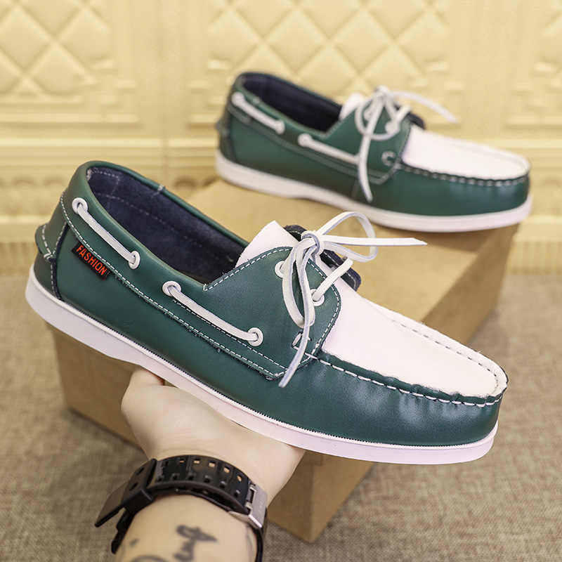 Vīriešu apavi no pārrobežu tirdzniecības, lielizmēra burāšanas apavi, vīriešu korejiešu stila moderni braukšanas apavi, vīriešu ikdienas apavi, vīriešu apavi no AliExpress.