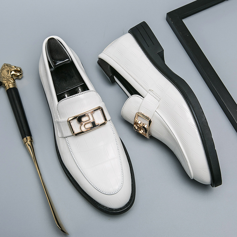 Užsienio prekybos nauji vyriški odiniai batai laisvalaikio verslo batai balti formalūs odiniai batai žemu kulnu vyriški smailūs verslo batai balti