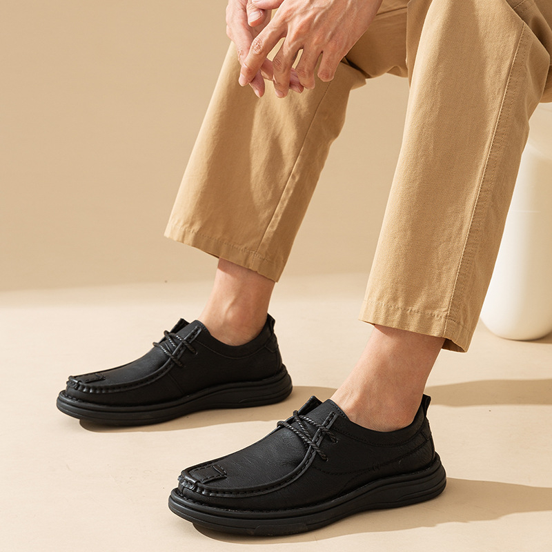 Pantofi casual pentru bărbați, mărime plus, pantofi pentru bărbați cu șireturi transfrontaliere, o generație de pantofi pentru tați de vârstă mijlocie și vârstnici, pantofi moi pentru bărbați