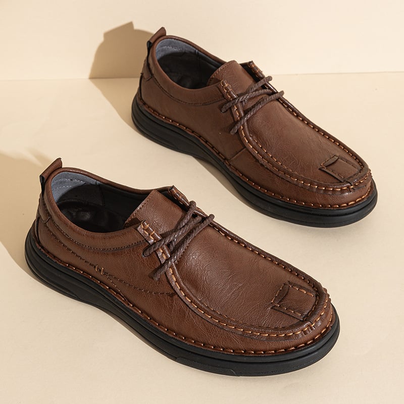 Pantofi casual pentru bărbați, mărime plus, pantofi pentru bărbați cu șireturi transfrontaliere, o generație de pantofi pentru tați de vârstă mijlocie și vârstnici, pantofi moi pentru bărbați