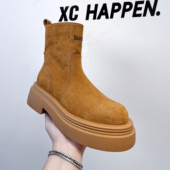 Vyriški žieminiai batai su dūmų efektu, aulinukai darbui, raidžių formos, „Chelsea“ stiliaus, britiški, ventiliatoriaus formos automobilio aulinukai 5043-A