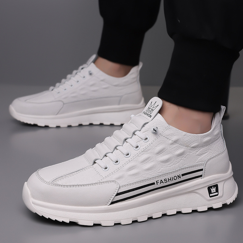 Pantofi casual pentru bărbați, respirabili, de primăvară 2024, mocasini cu șireturi, căptușiți cu fleece, pantofi casual Joker călduroși, o generație de păr