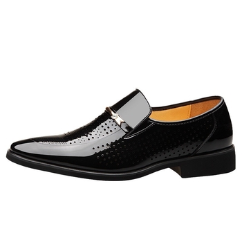 Ανδρικά Δερμάτινα Παπούτσια με Κούφια Οθόνη, Καλοκαιρινά, Αναπνέοντα, Επαγγελματικά Φόρεμα, Φωτεινά Δερμάτινα Σανδάλια, Βρετανικού, Κορεάτικου Στυλ, Αντιολισθητικά Παπούτσια με Διάτρητες Τρύπες