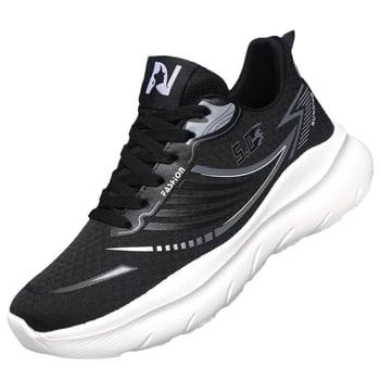 Pánske priedušné sieťované tenisky s ľahkou elastickou podrážkou, odpružením, protišmykové, odolné voči oderu, šnurovacie, ležérne bežecké topánky na tréning