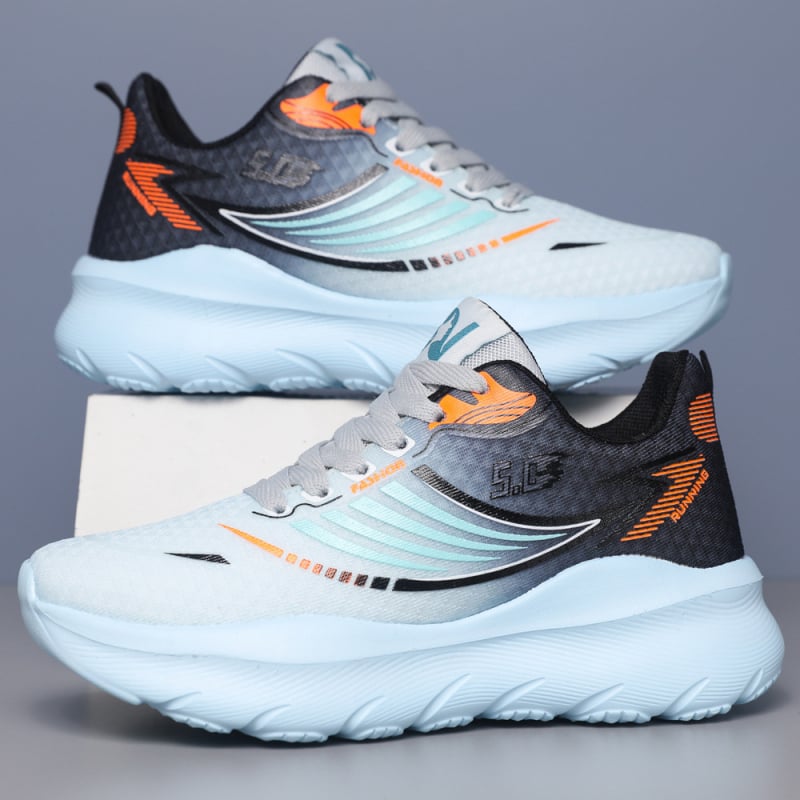 Pánske priedušné sieťované tenisky s ľahkou elastickou podrážkou, odpružením, protišmykové, odolné voči oderu, šnurovacie, ležérne bežecké topánky na tréning