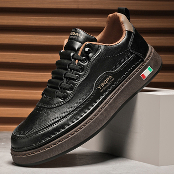 Λευκά Παπούτσια Ανδρικά Άνοιξη 2025 Νέα Μόδα Μάρκα All-match Αθλητικά Εφηβικά Δερμάτινα Casual Αντιολισθητικά Παπούτσια