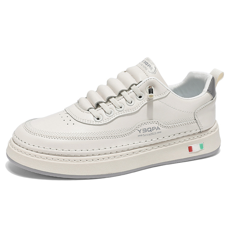 Valged kingad meestele 2025. aasta kevadised uued moebrändid, kõik-sobivad libisevad spordijalatsid teismelistele, nahast vabaaja libisemiskindlad tossud