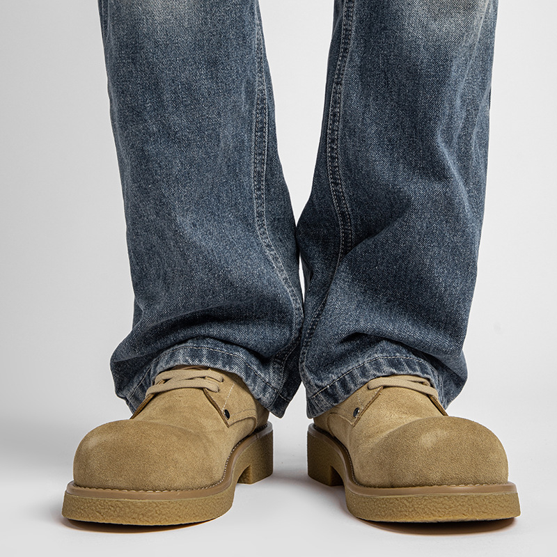 Įrankių derbio batai vyrams 2024 m. originalaus dizaino dideli pirštai vyriški rudens kvėpuojantys britiško stiliaus storo pado aukščio didinimo laisvalaikio batai