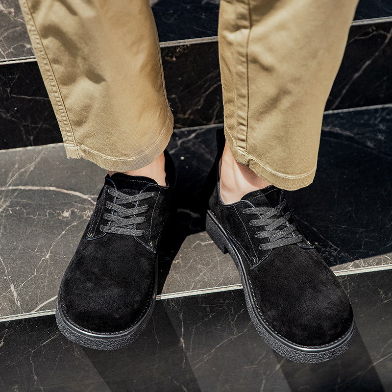 Įrankių derbio batai vyrams 2024 m. originalaus dizaino dideli pirštai vyriški rudens kvėpuojantys britiško stiliaus storo pado aukščio didinimo laisvalaikio batai