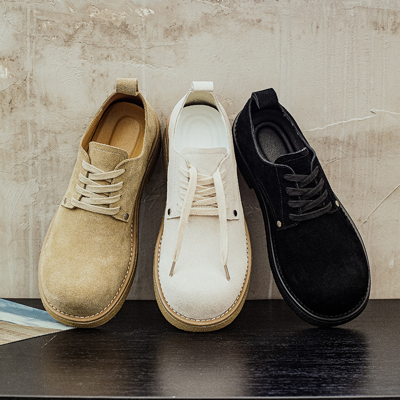 Įrankių derbio batai vyrams 2024 m. originalaus dizaino dideli pirštai vyriški rudens kvėpuojantys britiško stiliaus storo pado aukščio didinimo laisvalaikio batai