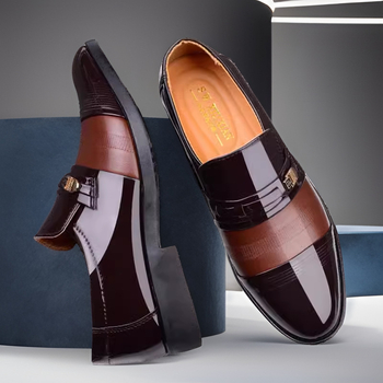 Ανδρικά επαγγελματικά παπούτσια με κοίλο βρετανικό δερμάτινο φόρεμα για άνοιξη και φθινόπωρο, ανδρικά παπούτσια Foot Punch με επένδυση fleece και casual ανδρικά παπούτσια