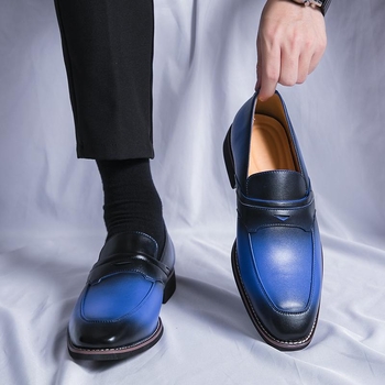 2025 m. rudens nauji vyriški verslo formalūs laisvalaikio odiniai bateliai, užsegami, dideli britų jaunimo šukuosenų bateliai.