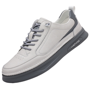 Vīriešu apavi 2022. gada jauni ikdienas dēļu apavi Vīriešu skaisti balti apavi Vīriešu korejiešu īstas ādas universāli mīksti apakšdaļas vīriešu moderni apavi