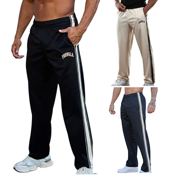 YOUNG LA Kevad- ja sügispüksid Ameerika stiilis Meeste sirged püksid Lahtised vabaaja spordipüksid Sirged püksid meestele