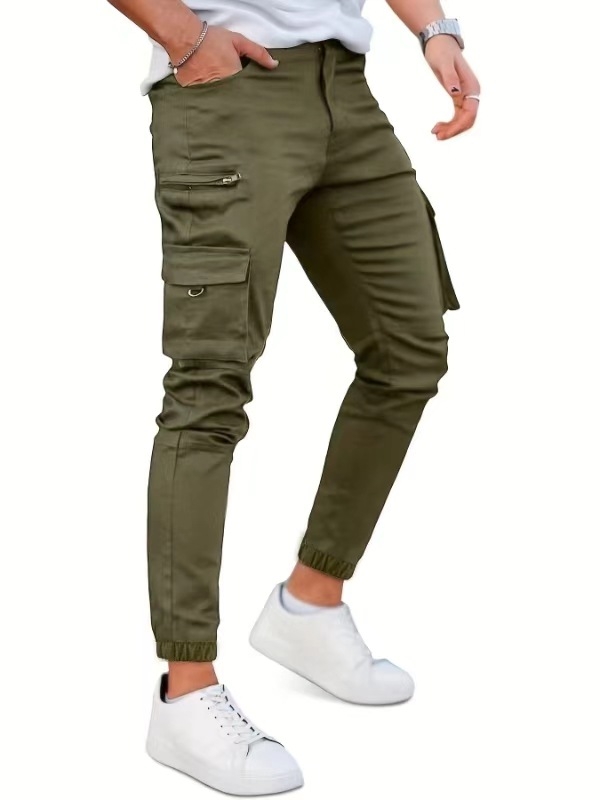 2024 comerț exterior bărbați pantaloni casual noi modă tineret culoare solidă tether salopete sport bărbați mărime plus