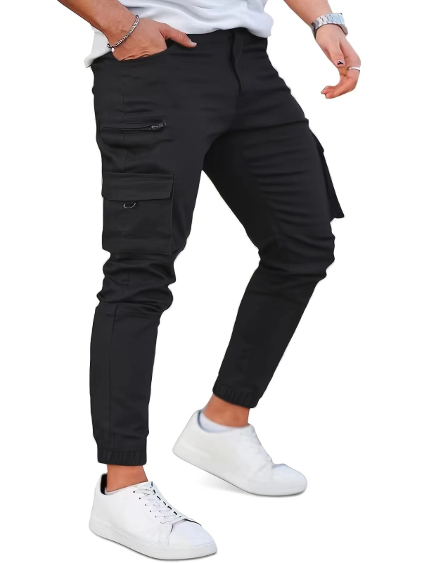 2024 comerț exterior bărbați pantaloni casual noi modă tineret culoare solidă tether salopete sport bărbați mărime plus