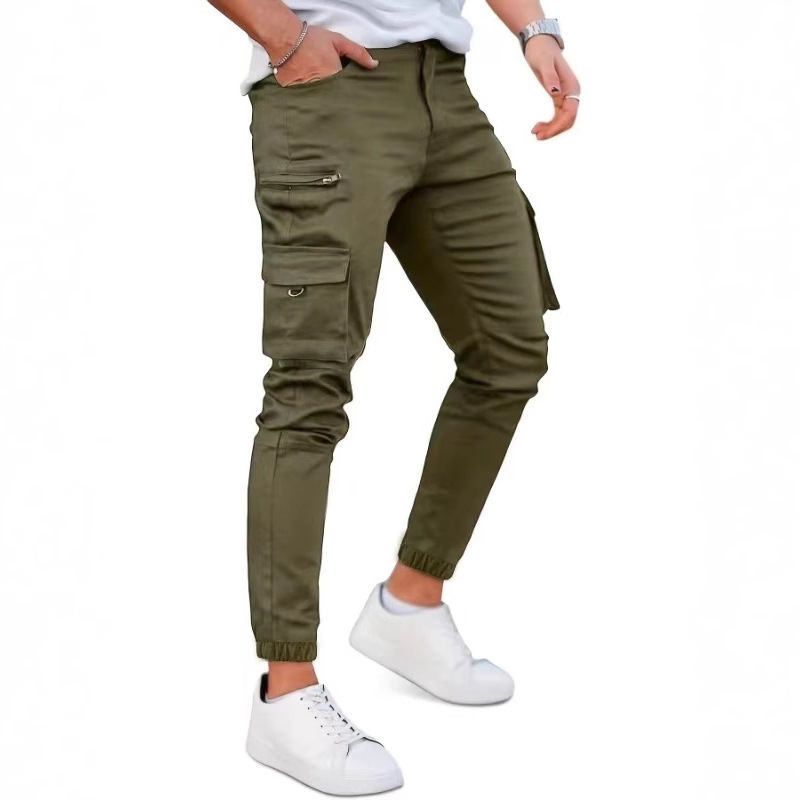 2024 comerț exterior bărbați pantaloni casual noi modă tineret culoare solidă tether salopete sport bărbați mărime plus