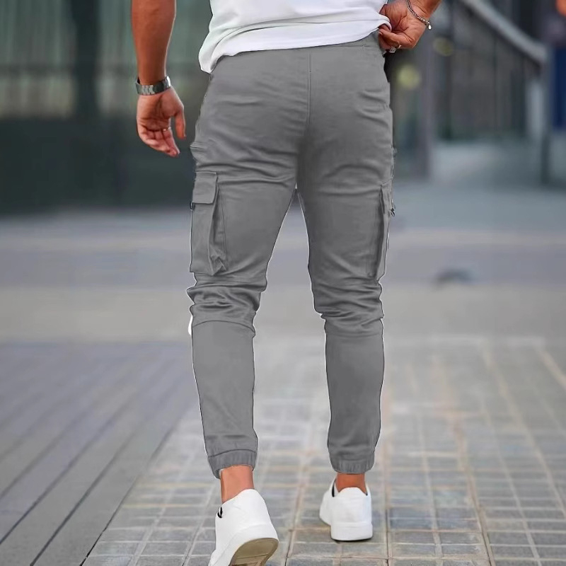 2024 comerț exterior bărbați pantaloni casual noi modă tineret culoare solidă tether salopete sport bărbați mărime plus