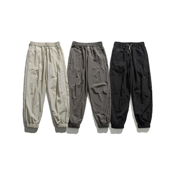 IZEXX Trendy Brand Summer Ice Sense respirabil Advanced Sense pantaloni casual în aer liber cu uscare rapidă Yamamoto plisată picior cropped pantaloni