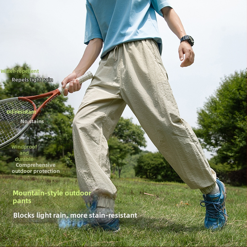 IZEXX Trendy Brand Summer Ice Sense respirabil Advanced Sense pantaloni casual în aer liber cu uscare rapidă Yamamoto plisată picior cropped pantaloni