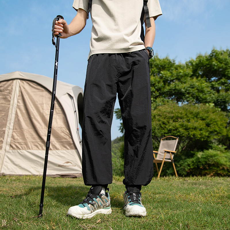 IZEXX Trendy Brand Summer Ice Sense respirabil Advanced Sense pantaloni casual în aer liber cu uscare rapidă Yamamoto plisată picior cropped pantaloni