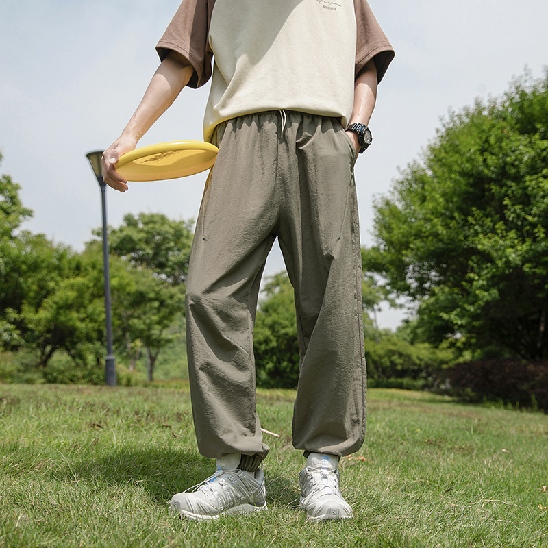 IZEXX Trendy Brand Summer Ice Sense respirabil Advanced Sense pantaloni casual în aer liber cu uscare rapidă Yamamoto plisată picior cropped pantaloni