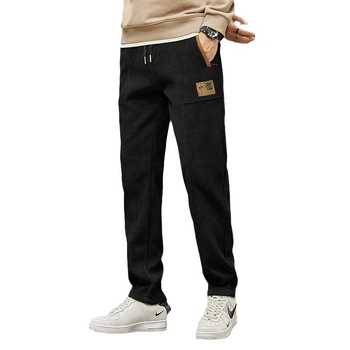 Ανδρικό Casual Παντελόνι Boao Velvet Loose Άνοιξη και Φθινόπωρο 2025, Νέο Μακρύ Παντελόνι, Ευρωπαϊκό Βαμβακερό Βελούδο, Ελαστικό, Αγορίστικο Παντελόνι Φόρμας