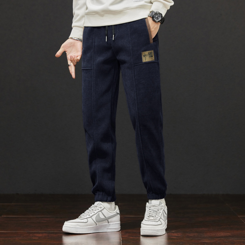 Ανδρικό Casual Παντελόνι Boao Velvet Loose Άνοιξη και Φθινόπωρο 2025, Νέο Μακρύ Παντελόνι, Ευρωπαϊκό Βαμβακερό Βελούδο, Ελαστικό, Αγορίστικο Παντελόνι Φόρμας