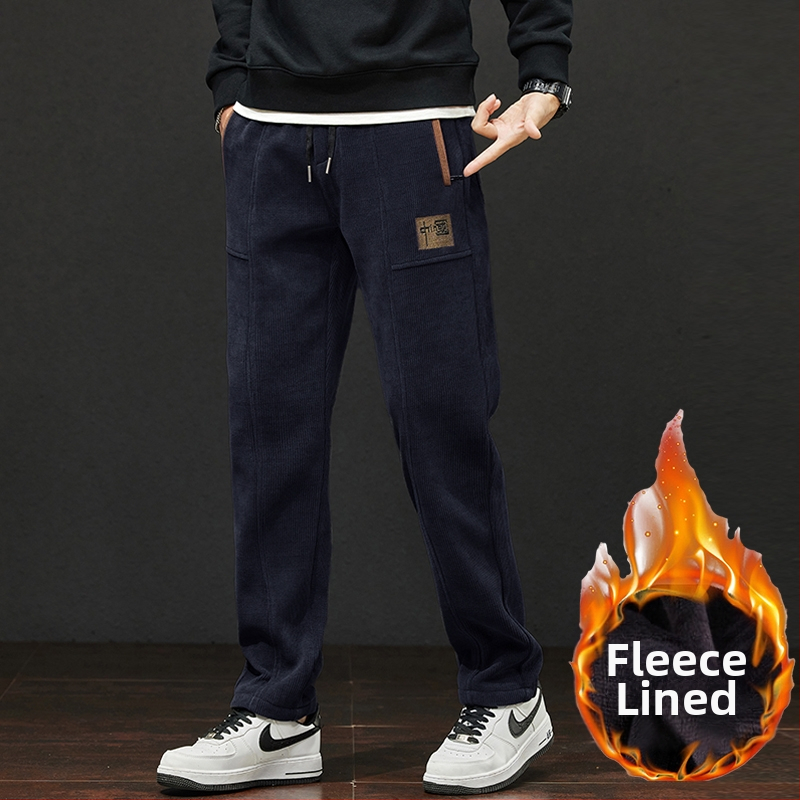 Ανδρικό Casual Παντελόνι Boao Velvet Loose Άνοιξη και Φθινόπωρο 2025, Νέο Μακρύ Παντελόνι, Ευρωπαϊκό Βαμβακερό Βελούδο, Ελαστικό, Αγορίστικο Παντελόνι Φόρμας