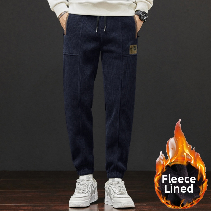 Ανδρικό Casual Παντελόνι Boao Velvet Loose Άνοιξη και Φθινόπωρο 2025, Νέο Μακρύ Παντελόνι, Ευρωπαϊκό Βαμβακερό Βελούδο, Ελαστικό, Αγορίστικο Παντελόνι Φόρμας