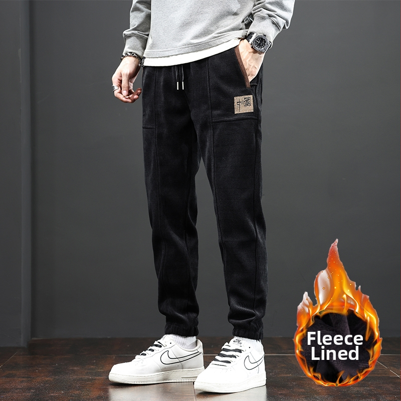 Ανδρικό Casual Παντελόνι Boao Velvet Loose Άνοιξη και Φθινόπωρο 2025, Νέο Μακρύ Παντελόνι, Ευρωπαϊκό Βαμβακερό Βελούδο, Ελαστικό, Αγορίστικο Παντελόνι Φόρμας