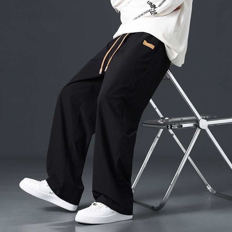 Pantaloni sport bărbați, stil gleznă-lungime, respirabil, cu uscare rapidă, stil Ice Silk, sport, sport, pantaloni ...