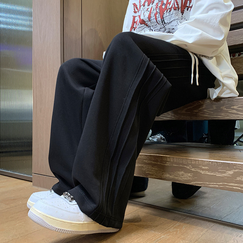 NASA rasked püksid meestele kevad- ja sügismoe brändi disainiga Sense lahtised laiad püksid Ameerika triibulised sportlikud vabaajapüksid