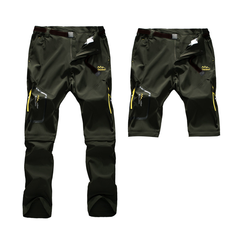 Pantaloni de lucru în aer liber pentru bărbați, pantaloni de drumeție, cu uscare rapidă, subțiri, convertibile, din două secțiuni, pantaloni sport, pantaloni casual largi, aprovizionare transfrontalieră