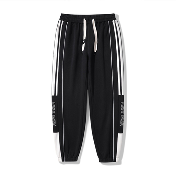 Pantaloni grei pentru bărbați, primăvara și toamna, la modă, de brand, vrac, picior-degete, pantaloni de trening, toamna și iarna, pantaloni sport casual cu dungi americane pentru adolescenți