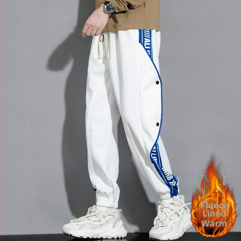 Pantaloni grei pentru bărbați, primăvara și toamna, la modă, de brand, vrac, picior-degete, pantaloni de trening, toamna și iarna, pantaloni sport casual cu dungi americane pentru adolescenți