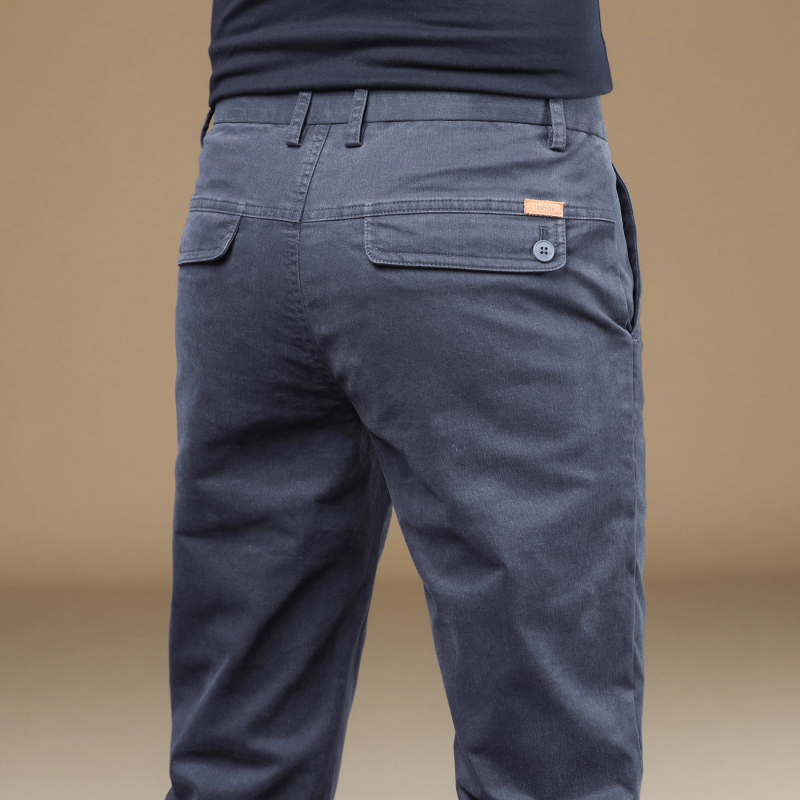 Pantaloni casual kaki eleganți, slim, pentru bărbați, primăvară și toamnă, slim, drepți, 2025, noi pantaloni de afaceri de toamnă, stil masculin