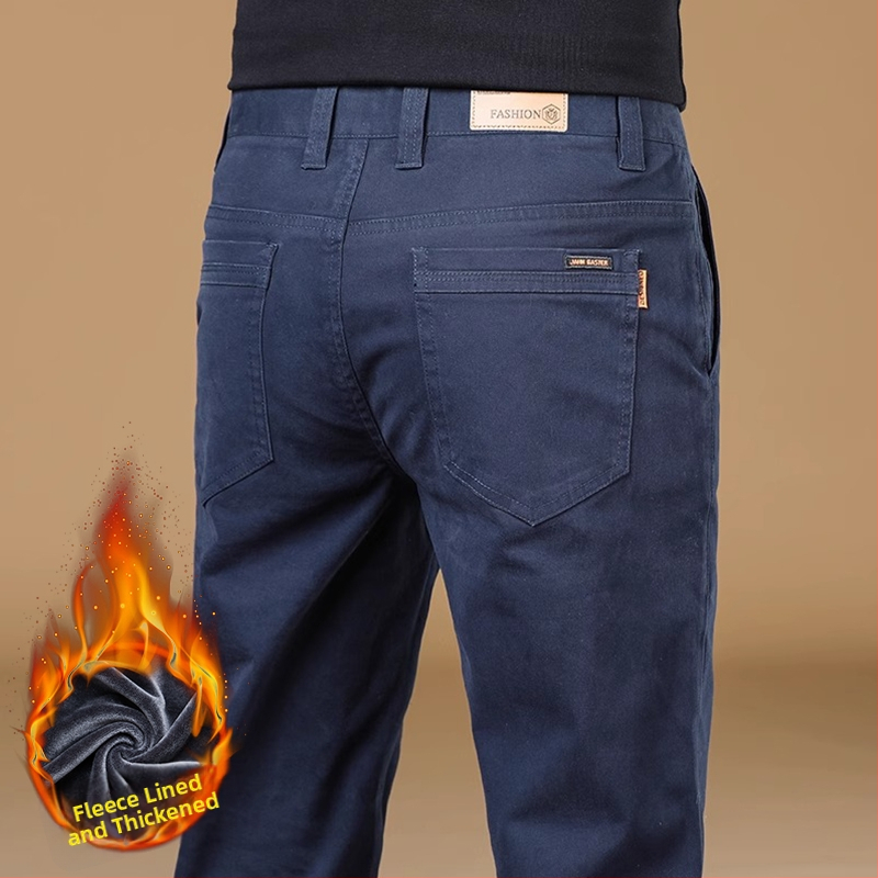 Pantaloni casual kaki eleganți, slim, pentru bărbați, primăvară și toamnă, slim, drepți, 2025, noi pantaloni de afaceri de toamnă, stil masculin