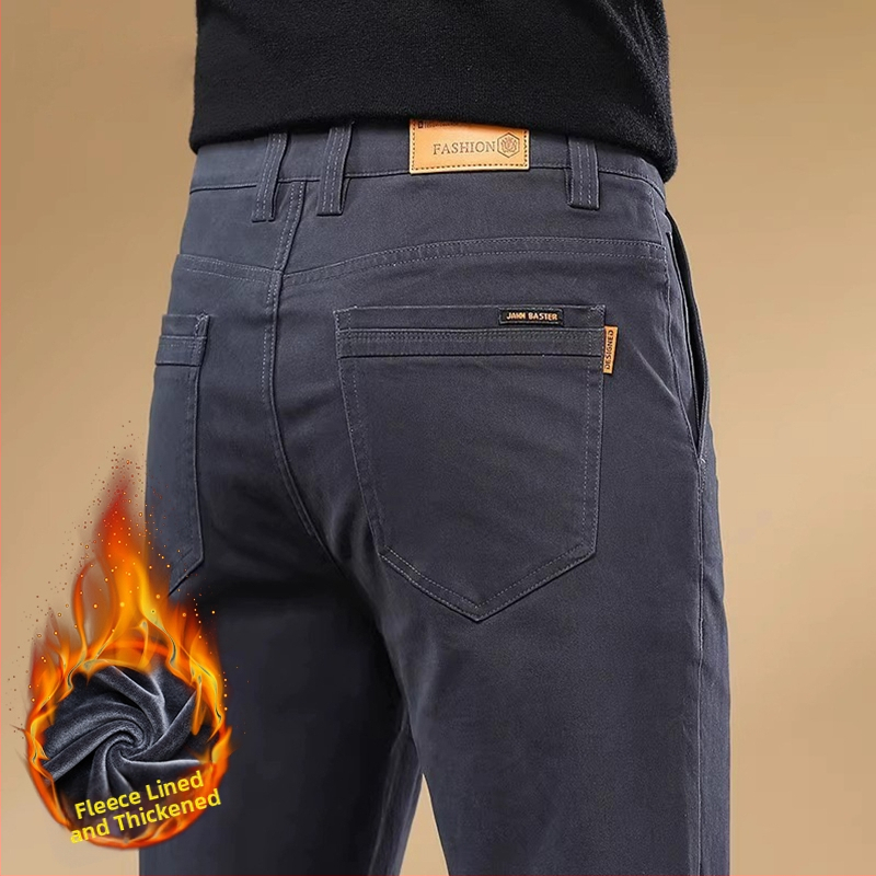 Pantaloni casual kaki eleganți, slim, pentru bărbați, primăvară și toamnă, slim, drepți, 2025, noi pantaloni de afaceri de toamnă, stil masculin