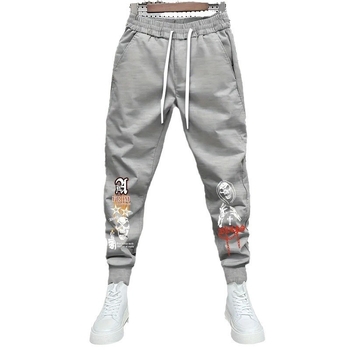 Rudens naujos amerikietiško stiliaus plius dydžio „High Street“ hiphopo rašto gėlių kaspino vyriškos sportinės kelnės